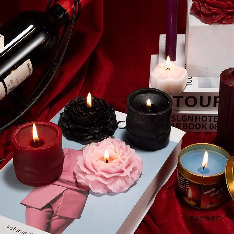Aromatherapy Candle Rope Binding Human Body Low Temperature Candles Flesh Color Macram Tearable Wax Drip Couple Gift Sentiment