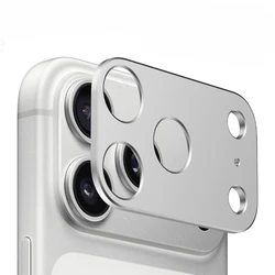 Aluminum Metal Rear Camera Lens Protector with Hollow Design (17 Pro Silver)