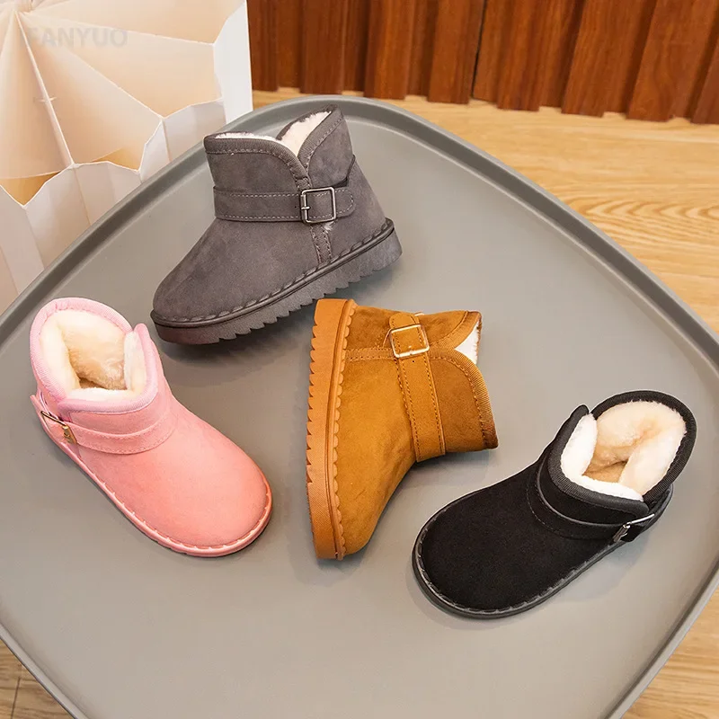 Winter Children's Snow Boots Girls' Shoes Boys' Boots Baby Non Slip Plush Thick Cotton Shoes 2-10Years Old Kids winter snow boots