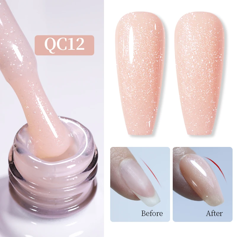 BORN PRETTY Quick Building Gel Nail Polish Extension Milky White Nude Pink Self Leveling Gel Constructruction Soak Off Hard Gel