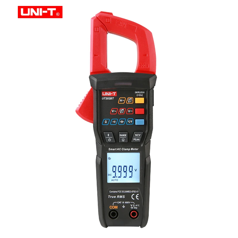 

UNI-T True RMS Digital Clamp Meter 600A AC/DC Current Voltage Tester UT202S UT202BT NCV LIVE Detection Ammeter