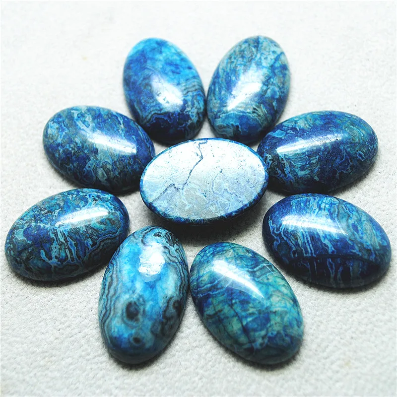 

7 шт. природа синяя яшма кабошоны Naturel полудрагоценный камень овальной формы 18x25мм 20x30мм DIY бусины аксессуары Бесплатная доставка