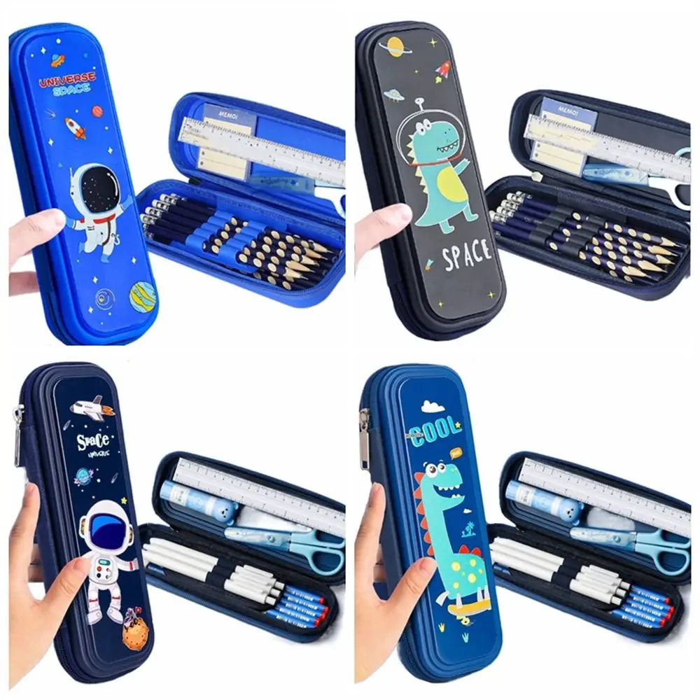

High Capacity Astronaut Pencil Case Storage Box Zipper Waterproof Stationery Box Cartoon Cute Pencil Box Student