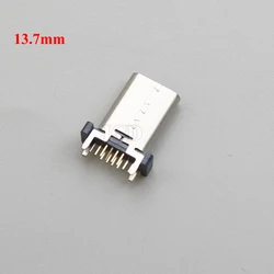 Dual USB Type C Female Socket Connector - Vertical 180° (13.7mm)