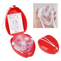 Emergency First Aid Mask Rescue CPR Mask Resuscitator One-Way Valve CPR Face Shield Survival Training Mask Car Bus Survival Gear 1