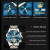 OLEVS 6621 Men Watch Top Brand Moon Phase Watch for Men Dual Calendar Display Original Watches NEW 5