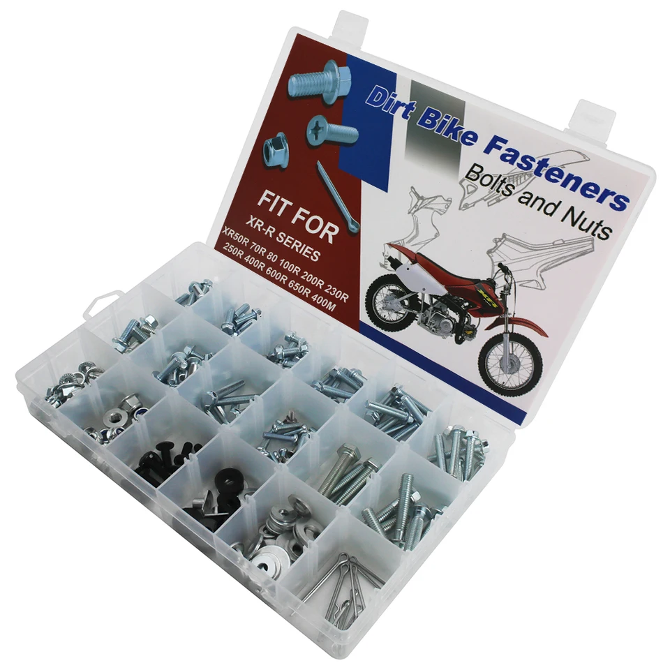 90-PCS Bolts Kit For Honda XR Dirt Bikes | Complete Fairing Bodywork Fasteners Set XR50R To XR650R