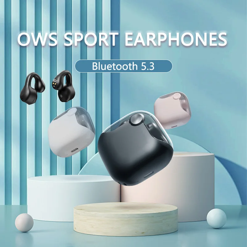 

2023 New OWS Wireless Headphones R01 Earclip Sports Bluetooth Earphones Noise Reduction Stereo Touch Headset For Phones Earphone