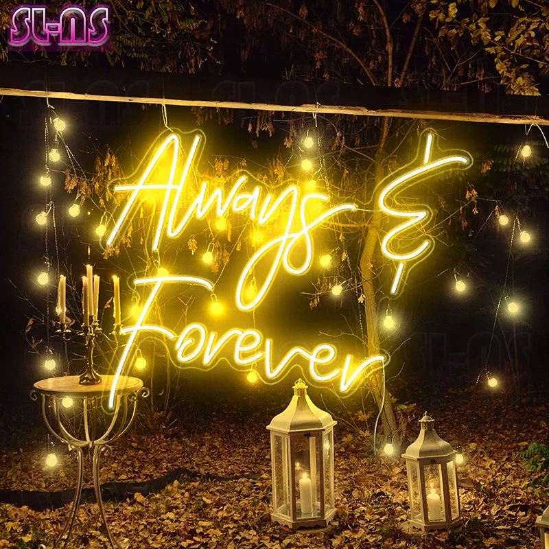 

Forever & Always led neon sign/Wedding Party Decor/Custom Event Light Neon/Anniversary Gift/Valentine's day gift/Bedroom wall ar