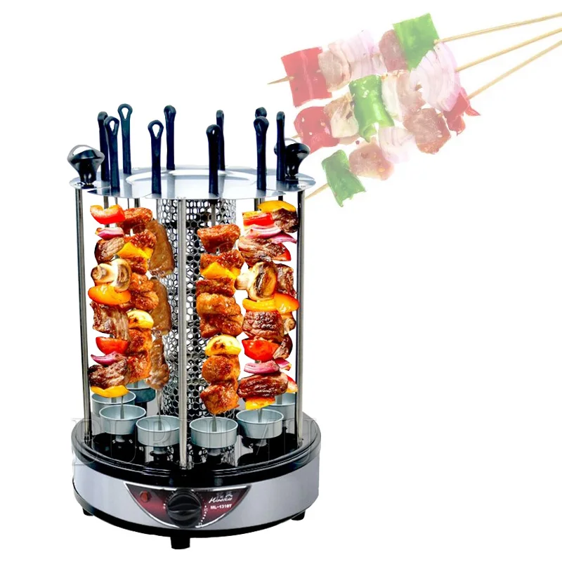 

Household Electric Grill Automatic Rotary Skewer Smokeless Barbecue Grill BBQ Kebab Machine Roast Heating Stove Skewers