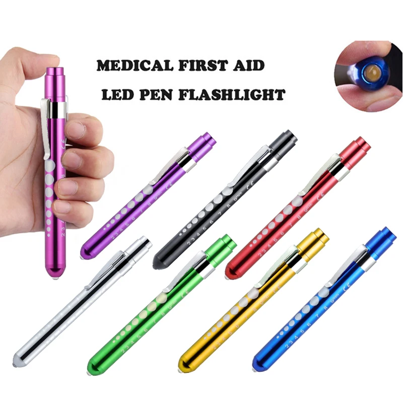 1PCPenTypeAluminumPocketMedicalPenlightTorchOtoscopeLED
