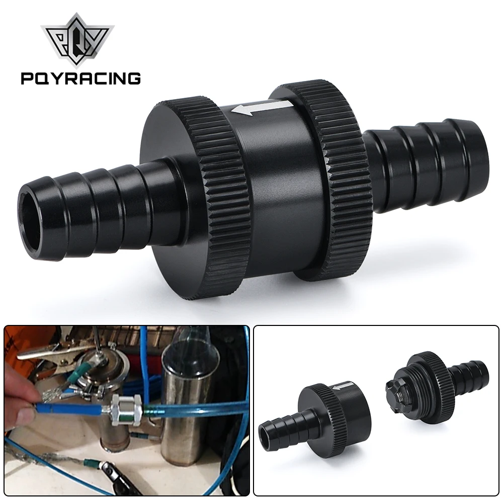 Check valve 3/8" 10mm Non Return One Way Fuel Check Valve Aluminium Alloy Petrol Diesel PQY-FCV10