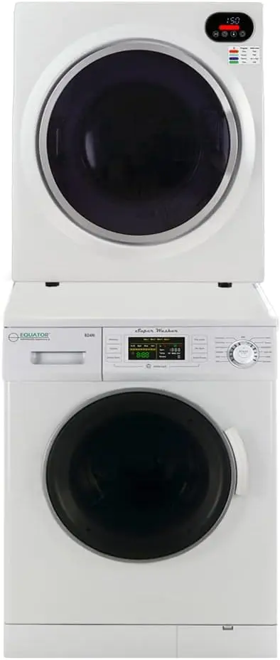 110V Digital Ultra Compact Set Washer 1.57cf+Vented Sensor Dryer 2.6cf Wash and Dry At The Same Time