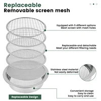 Dirt Sifter Set for Gardening Bonsai Detachable Stainless Steel Soil Sieve Set With Shovel Easy to Clean Interchangeable Meshes 2
