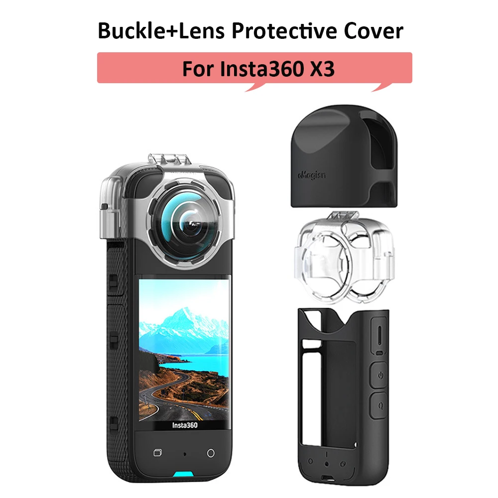 Anti-fog Snap-on Lens Guard Screen Protector Bracket For Insta360 X3 Camera Accessories