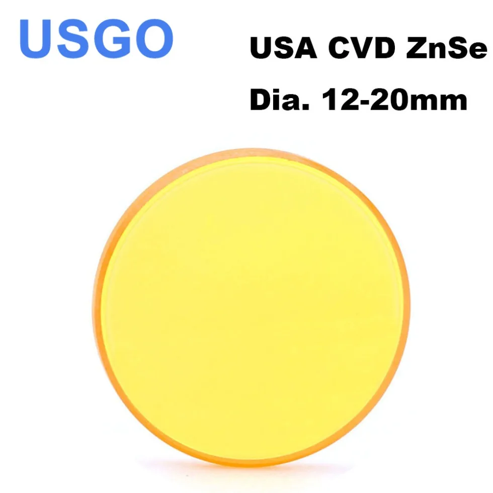 

CO2 Focus Lens USA CVD ZnSe Dia 12 15 18 19.05 20 FL 25.4 38.1 50.8 63.5 76.2 101.6 127mm for Laser Engraving Cutting Machine