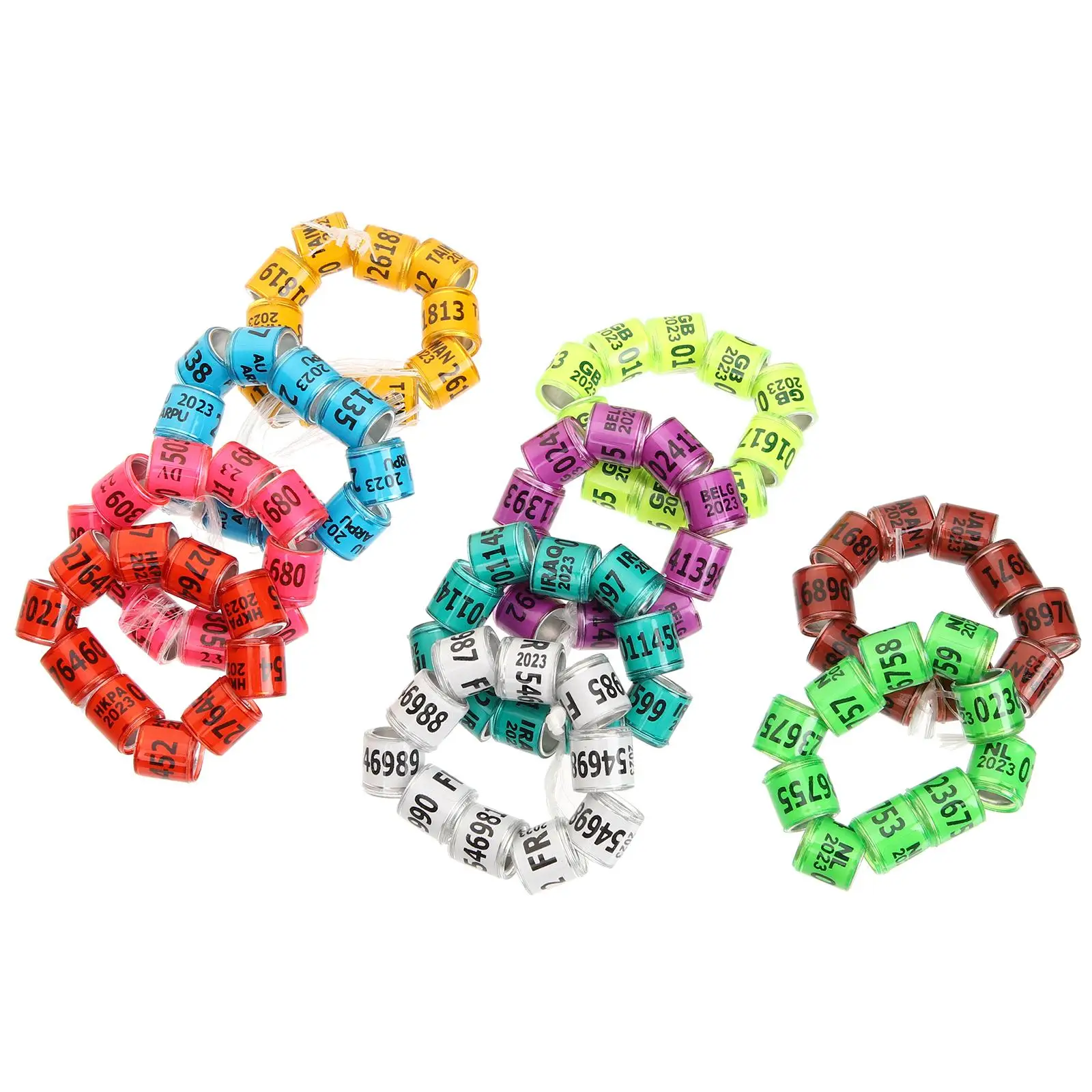 100 Pcs Pigeon Foot Ring Identification Racing Homing Leg Band Rings Bird Bands Aluminum Plastic High-grade Material