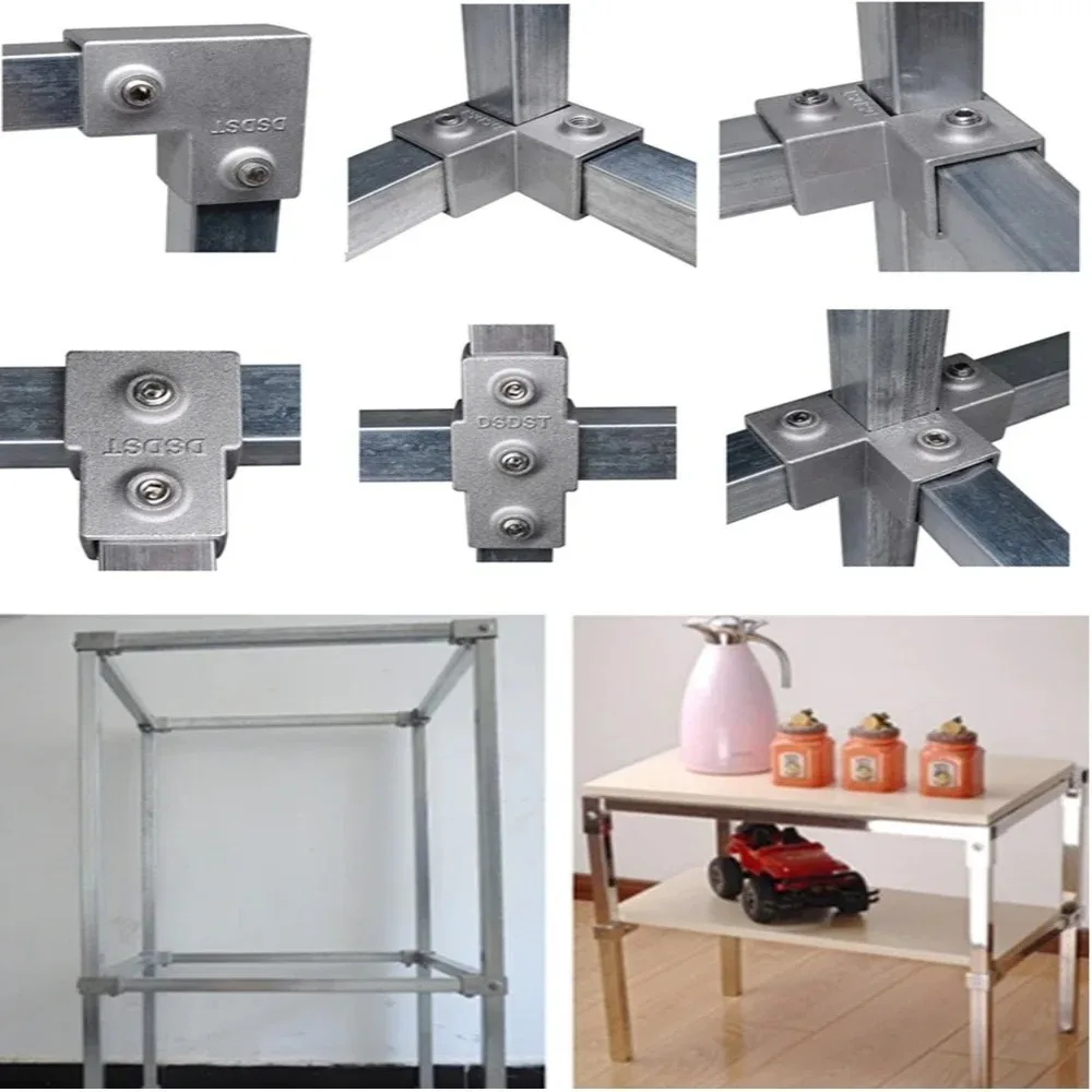 Elbow Racking Aluminum Alloy Square Tube Fixed Pipe Clamp Connector Accessories ...