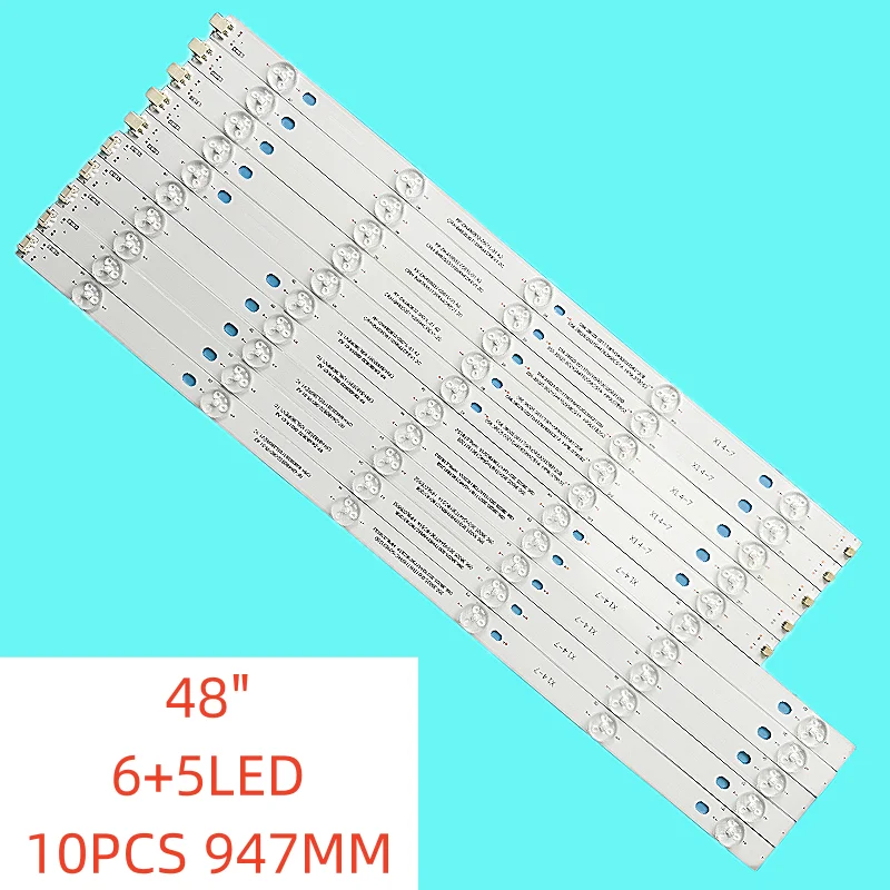 10PCS 6+5lamp LED Backlight Strip for LH48U3200 CRH-B4835351105L380REV1.1C CRH-B4835351105R44CREV1.2C RF-DK480B32-05/0601R-01A2