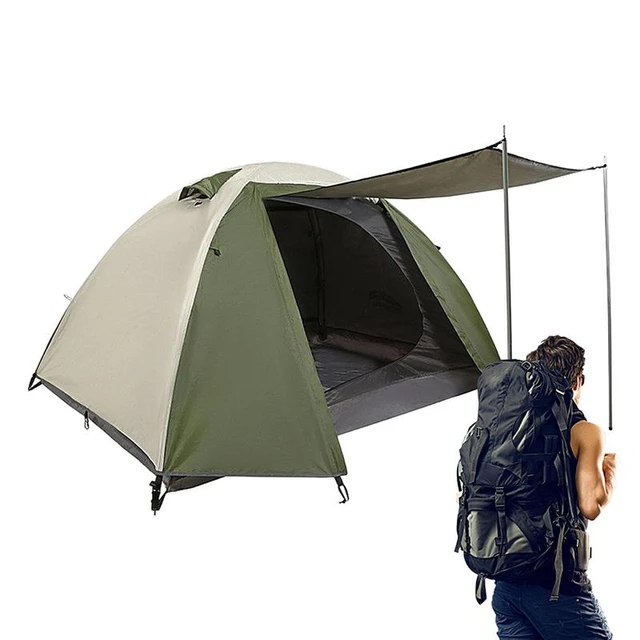 Tente de camping automatique pour l'extérieur, équipement de deux pièces,  cabane à une entrée, construction résistante au vent et à la pluie -  AliExpress