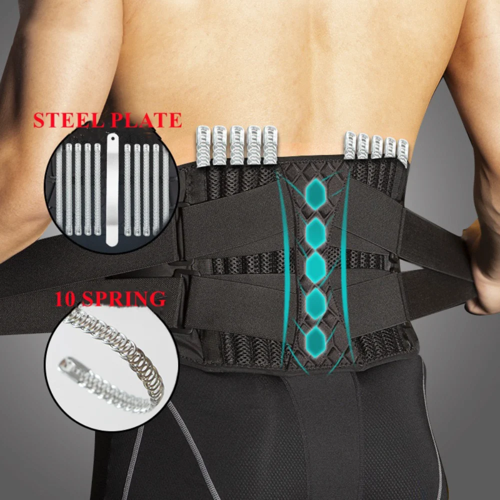 Lumbar Waist Support Belt Strong Lower Back Brace Support Corset Belt Waist  Trainer Sweat Slim Belt for Sports Pain Relief New - AliExpress