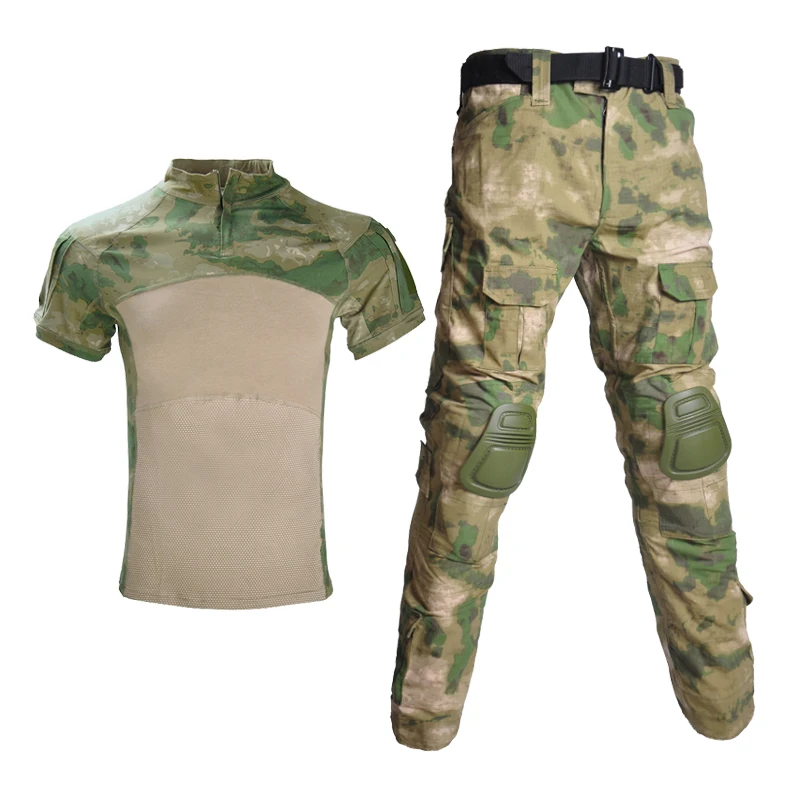 

HAN WILD Military Tactical T Shirt Pants Elasticity Top Men Camo Army Combat Shirt Airsoft Paintball Hunting Multicam Shirts