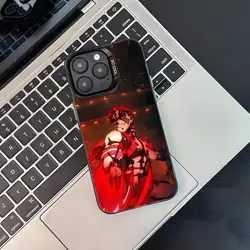 Stylish Akaza Anime Shockproof Black Candy Matte Phone Case - 13 iPhone 14 Plus (Z1)