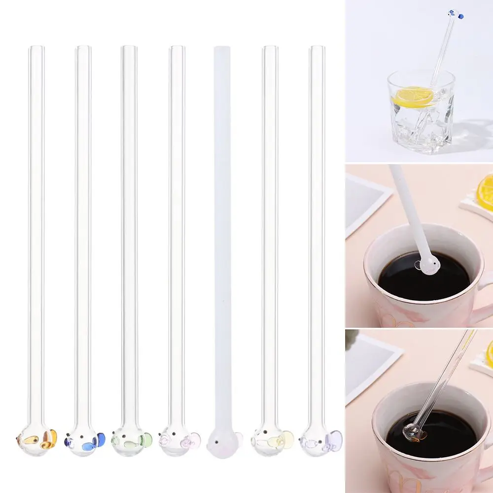 Juice Milk Drinking Glass Straw Reusable Transparent Straight Straws Heat-resistant Pipette Milk Straw for Bar Accessories