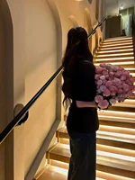 Chic noir col roulé cape haut dame décontracté à manches courtes coupe ajustée taille haute a-ligne hauts courts 2026 femmes trajet dîner porte 1