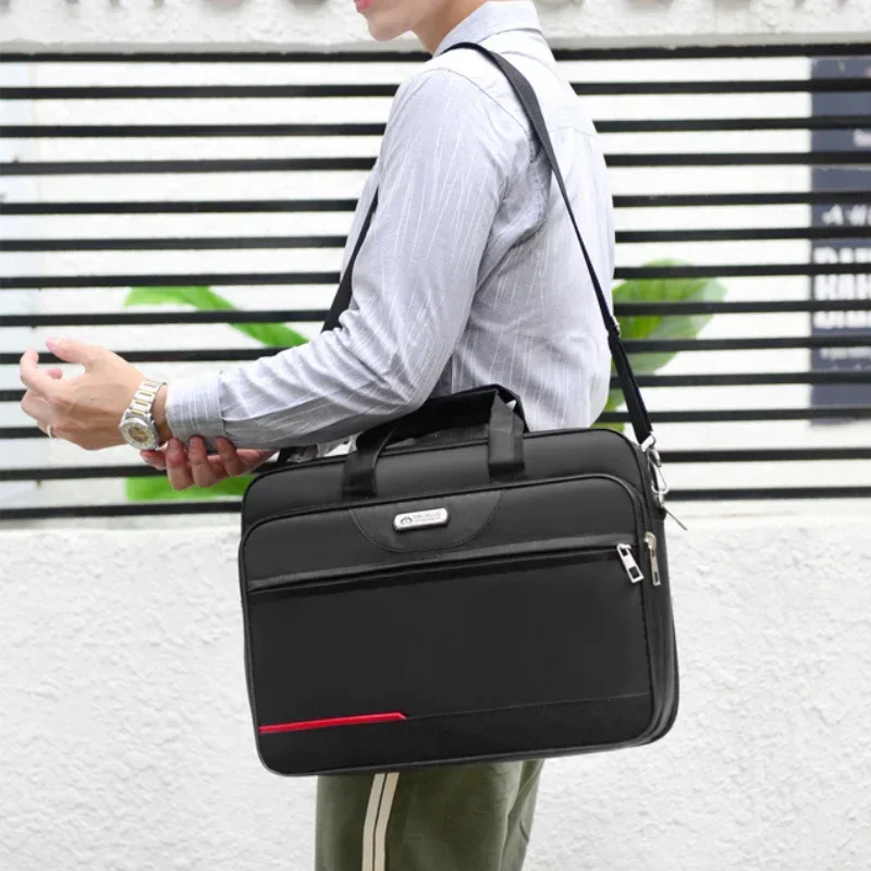 Briefcase leather briefcase document bag for Business and Travel