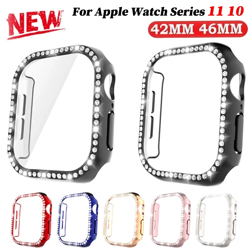Diamond Glass Apple Watch Bling Bumper Protector Case