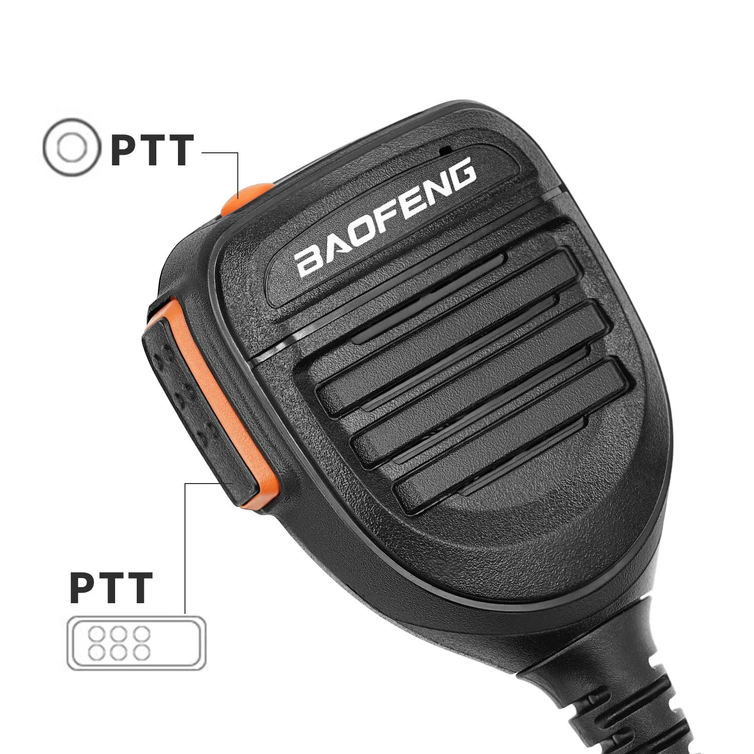 Baofeng Walkie Talkie Speaker Microphone PTT Shoulder Mic Portable for Baofeng 888S UV-5R Walkie Talkie,Radios Accessories 2