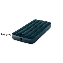 Cama inflable Original para salir a casa, cama De aire De una sola línea, colchón inflable flocado, Muebles De Dormitorio, color verde De ensueño
