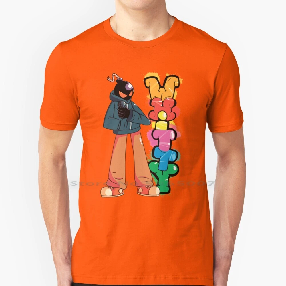 Whitty Mod Character With Graffiti Friday Night Funkin Vs Whitty T Shirt 100 Cotton Friday Night Funkin Fnf Whitty Bomb Aliexpress