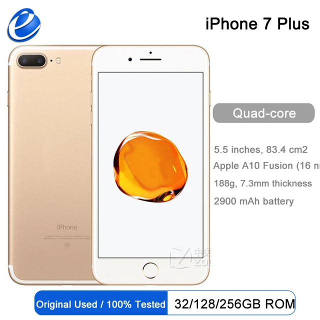 Original Apple iPhone 7 plus 5.5'' 32GB/256GB IOS cellphone 4G LTE  Fingerprint Smartphone iphone7 plus red color cellphone - AliExpress