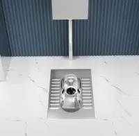 Stainless steel prison squatting pan jail squatting toilet 2