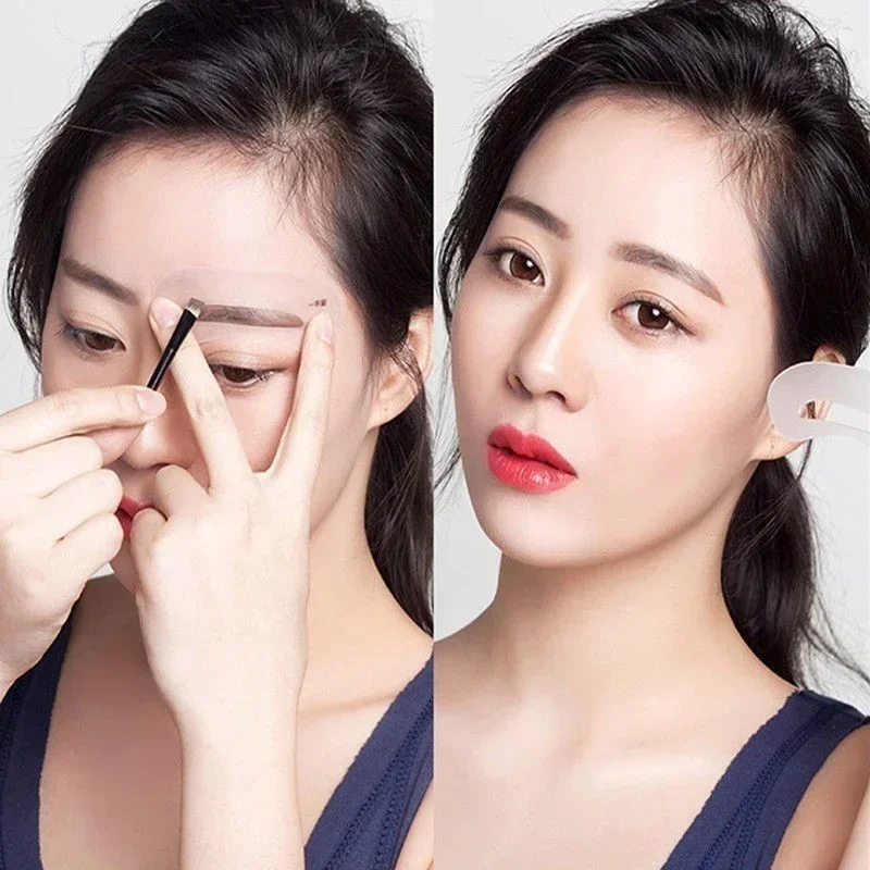 DIY Eyebrow Shaping Stencils Grooming Kit Shaper Template Makeup Tool 24pcs/set eyebrow stencil tool