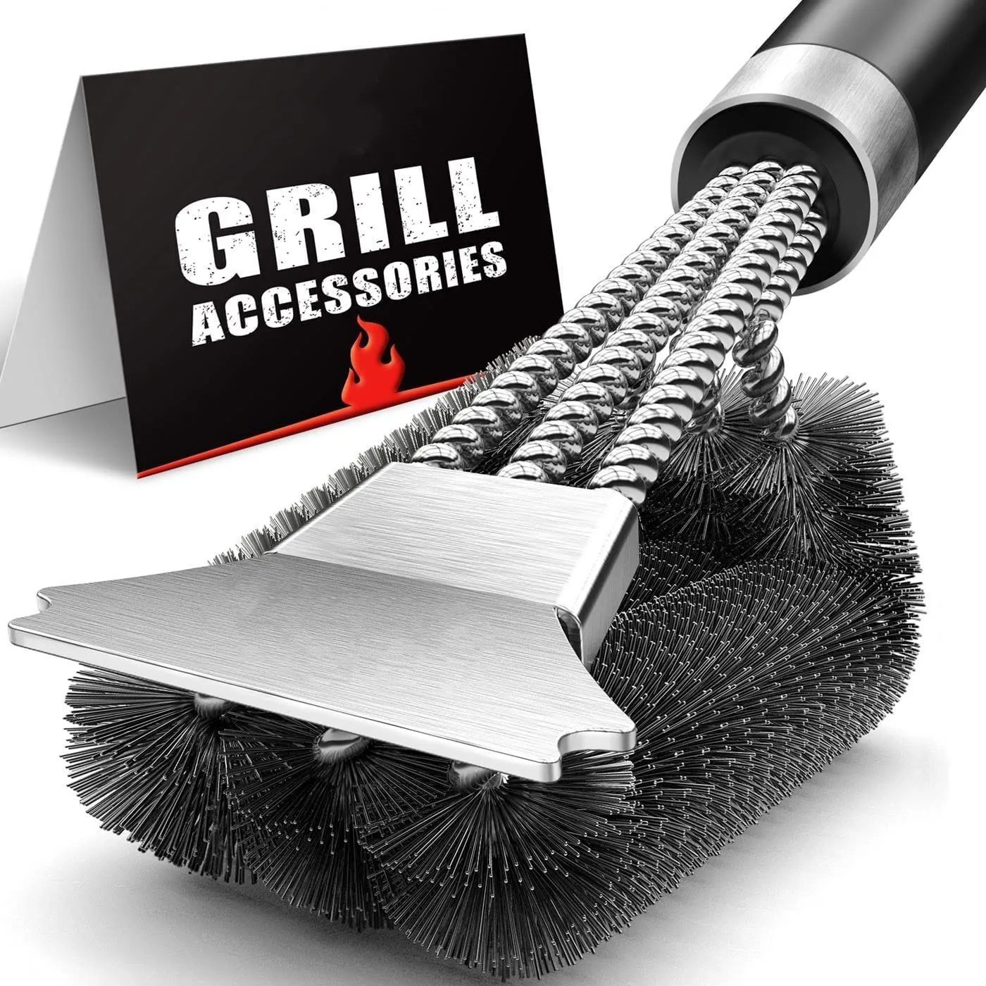 Barbecue Accessories Grill Brush And Scraper Extra Strong BBQ Cleaner Accessories Gas/Charcoal Grilling Grates