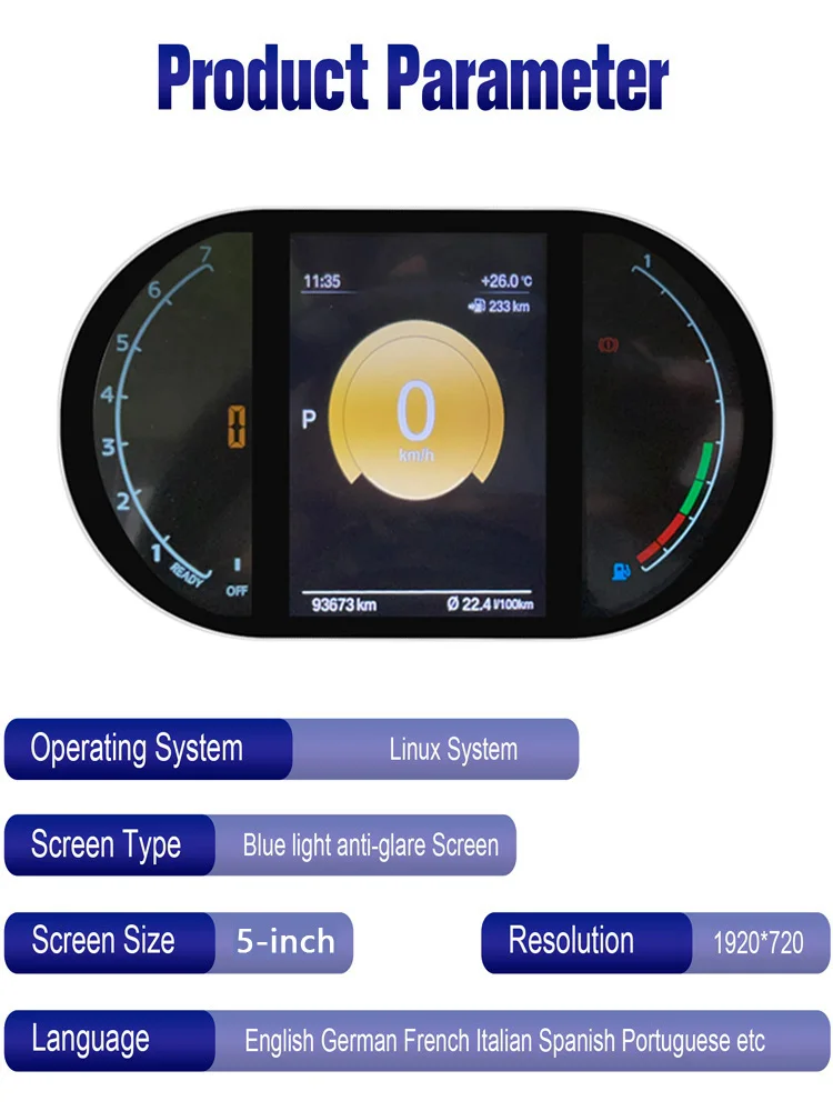Digital Instrument Cluster For BMW MINI R55 R56 R57 R58 R59 R60 R61 2006-2016 Sp