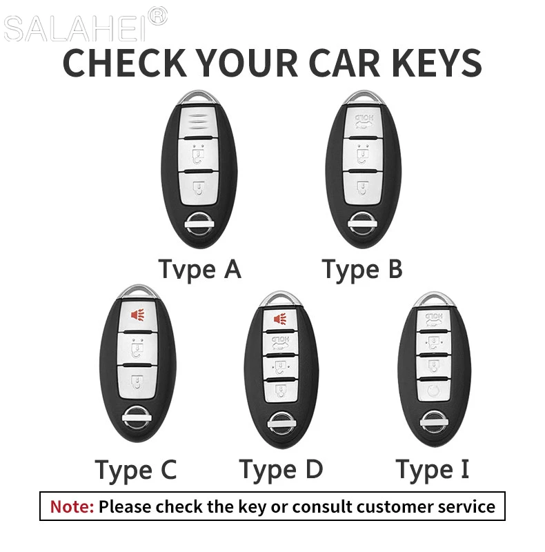 Leather Car Key Case Cover Shell Fob For Nissan Qashqai X-Trail T31 T32 Juke J10 J11 Tiida Altima Pathfinder Kicks For Infiniti