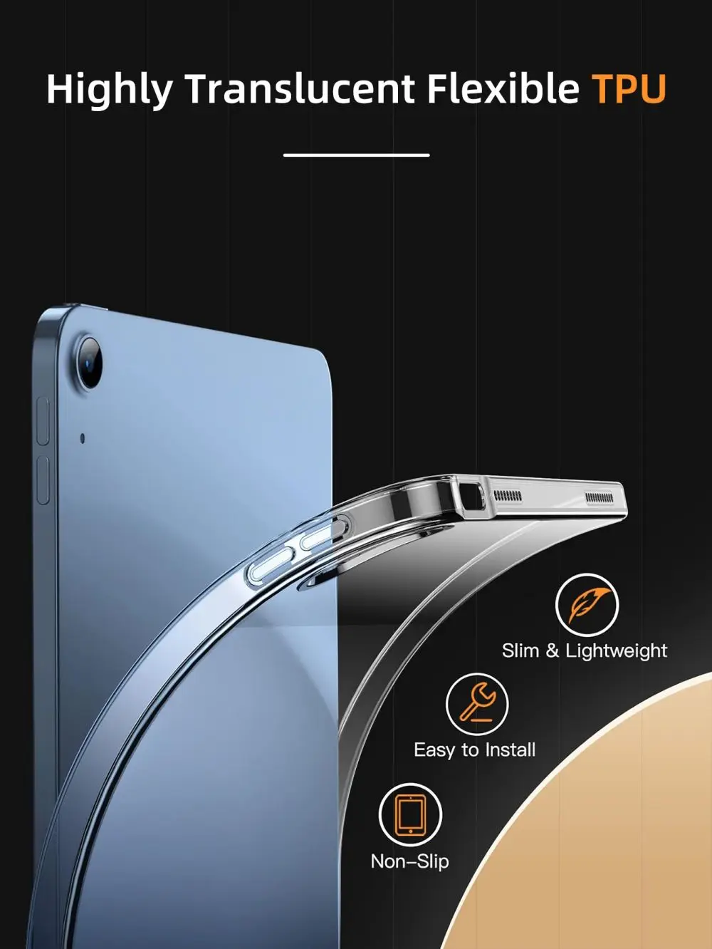 Sleek Universal Transparent Tablet Protective Cover