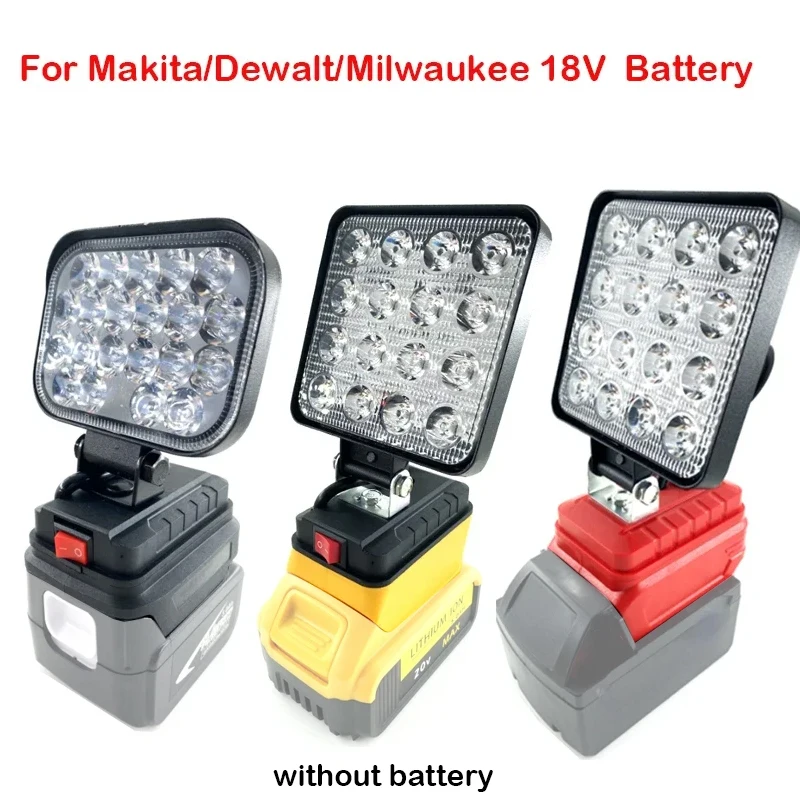 Lampe de travail LED sans fil de 3 pouces pour Makita, lanterne à