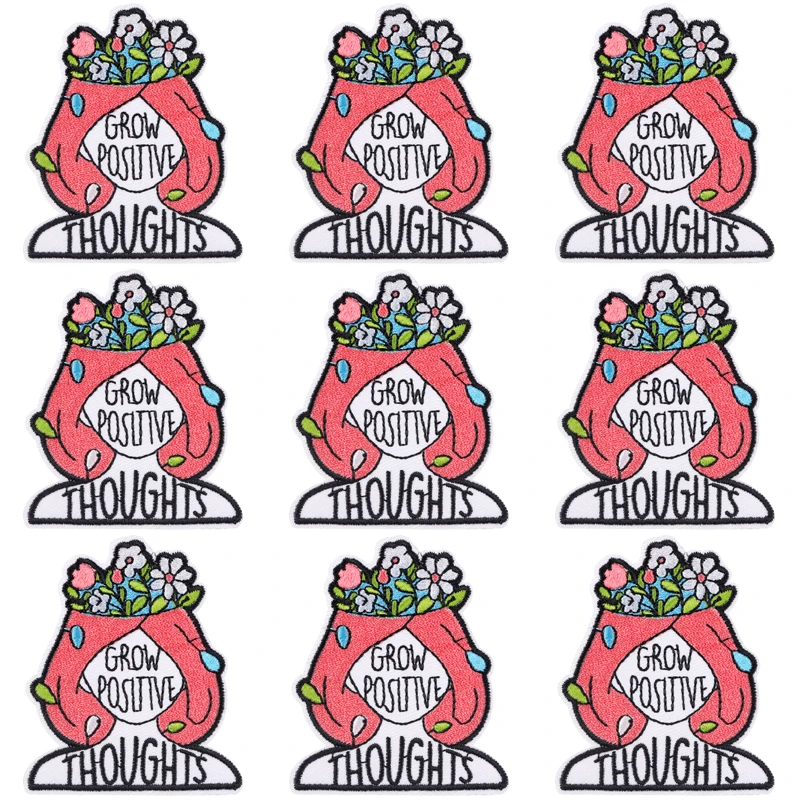 

10 pcs/lot Wholesale Embroidery Patch Iron On Patches For Clothing Thermoadhesive Patches On Clothes Decor Applique Sew Supplies