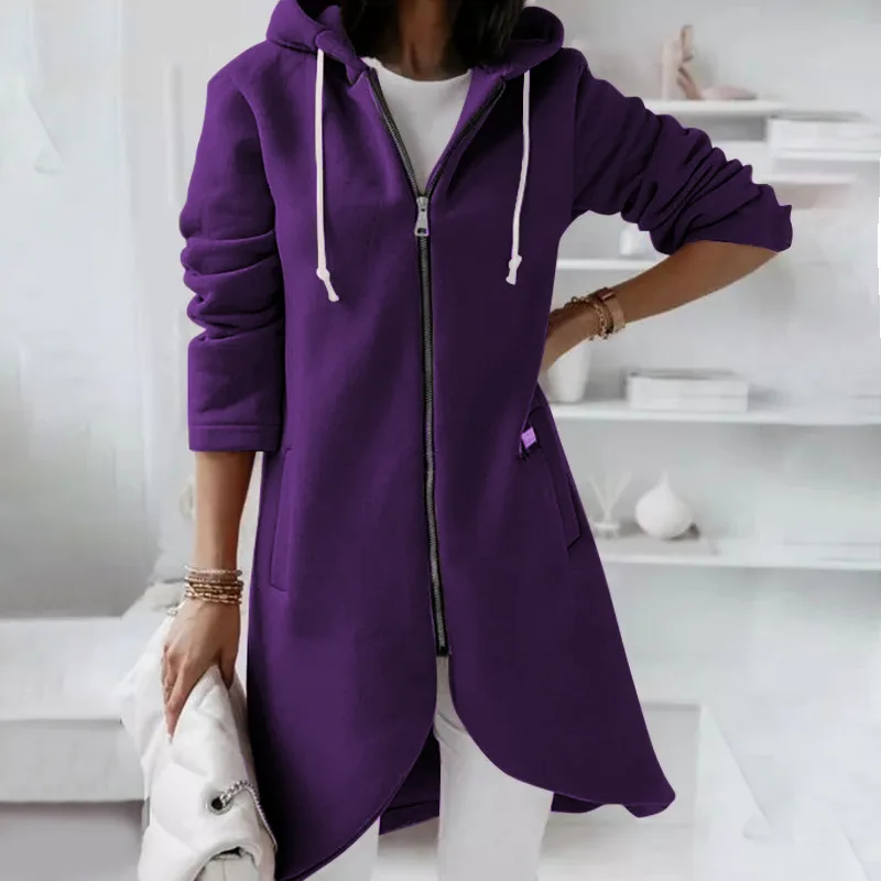 Oversized Zip-Up Streetwear Hoodie Women