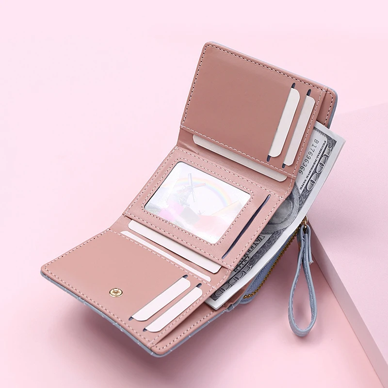 Wallets for Women Kawaii Cute Wallet Luxury Designer Lady Wallet Pink Purse Womens Wallet Small Women Leather Wallet Coin Purse - 6