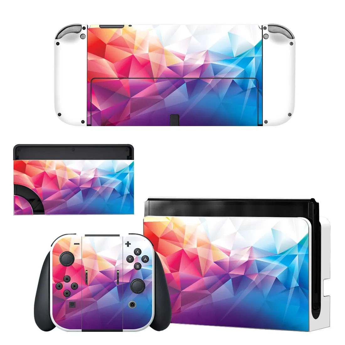 Full Body Protective Cover Skin Art Decals Compatible Nintendo Switch Oled Game Console Controller Decor 1set Starry Sticker