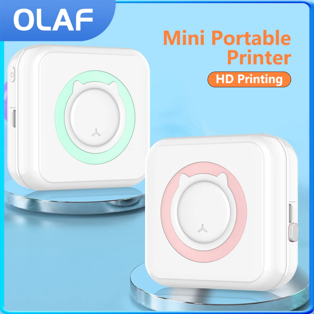 Mini Impressora Portátil Etiqueta de Bolso Etiqueta Adesiva Térmica Impressora Impressora sem Fio Bluetooth sem Tinta Papel Autoadesivo Impressão de Foto com Usb Memorando Impressão de Pergunta Errada