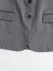 Willshela Women Fashion With Pockets Striped Single Breasted Blazer Vintage Notched Neck Long Sleeves Female Chic Lady Outfits 4