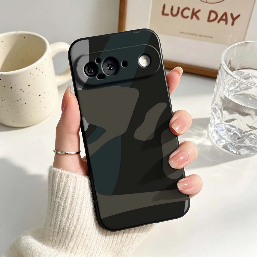 Graffiti Army Green Camouflage Black Soft Silicone Phone Case
