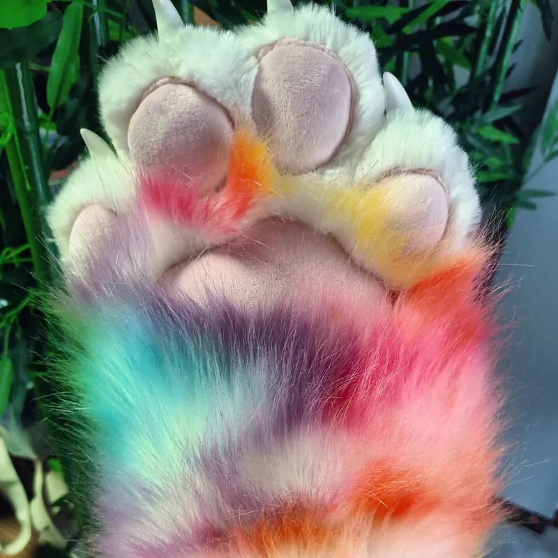 Fursuit Kigurumi Animal Cat Furry Paws Gloves Plush Kig Cosplay Costume Nail Tiger Claws For Halloween Party cosplay costumes,kigurumi pajamas